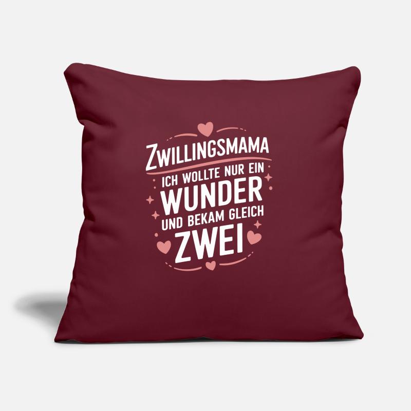 Zwillings Mutter Zwillingsmam Sofakissen mit Füllung 45 x 45 cm