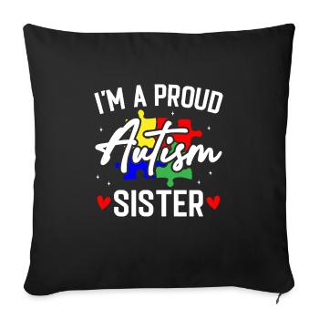 Time for my baptism First Communion - Sofa pillow with filling 45cm x 45cm - black - Front