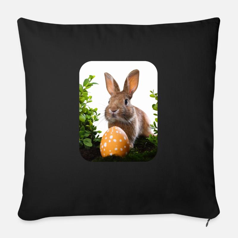 Osterhase - Sofakissen mit Füllung 45 x 45 cm - Schwarz