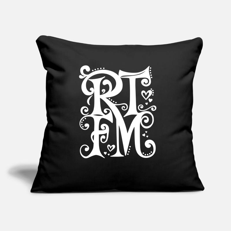 RTFM – Déclaration de nerd modifiable en tant que vecteur Coussin et housse de 45 x 45 cm