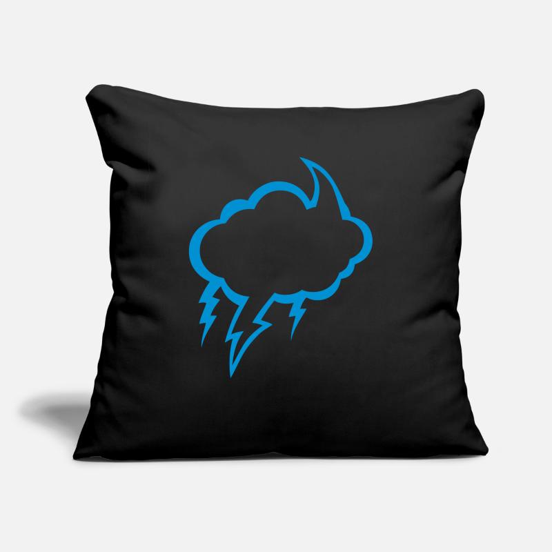 bubble cloud eclair dark cloudy lightning 2210 Sofa pillow with filling 45cm x 45cm