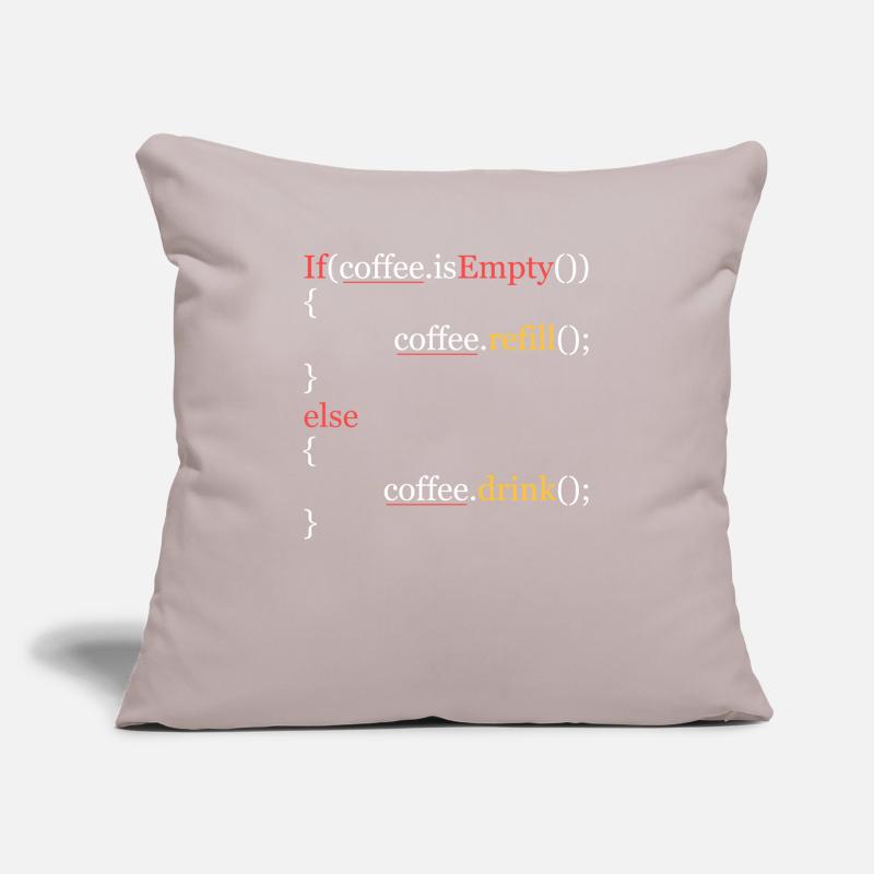 Funny Coffee Code Programmers Sofakissen mit Füllung 45 x 45 cm