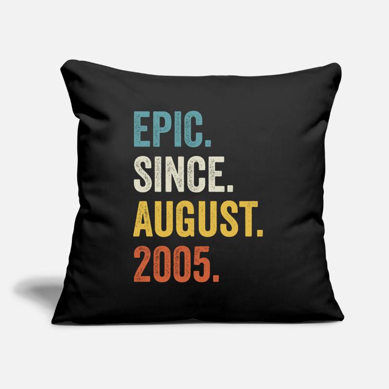 Epic Since August 2005 17e anniversaire Coussin et housse de 45 x 45 cm