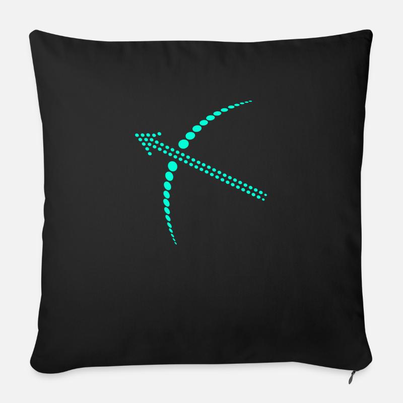 Pfeil und Bogen - Sofakissen mit Füllung 45 x 45 cm - Schwarz