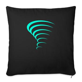 Conception de tornade - Coussin et housse de 45 x 45 cm - noir - Devant