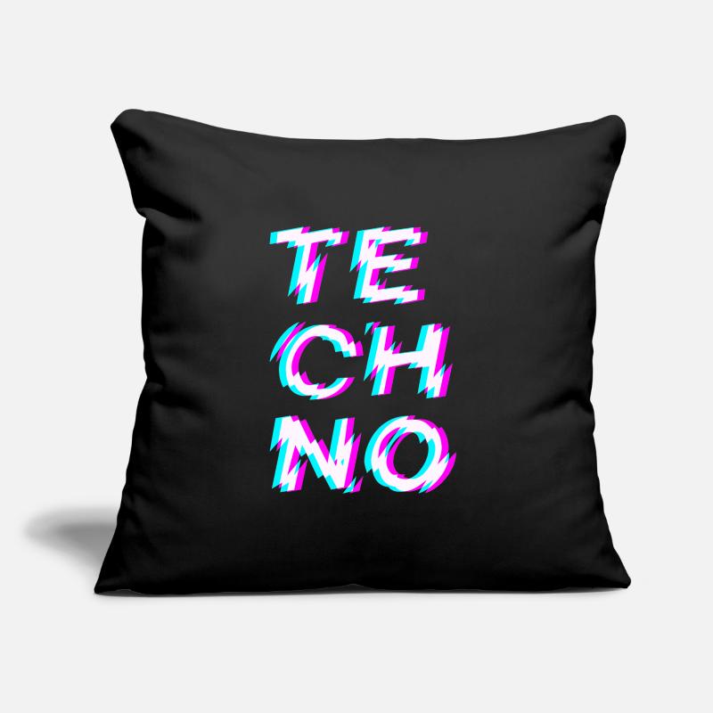 Techno Rave Sofakissen mit Füllung 45 x 45 cm
