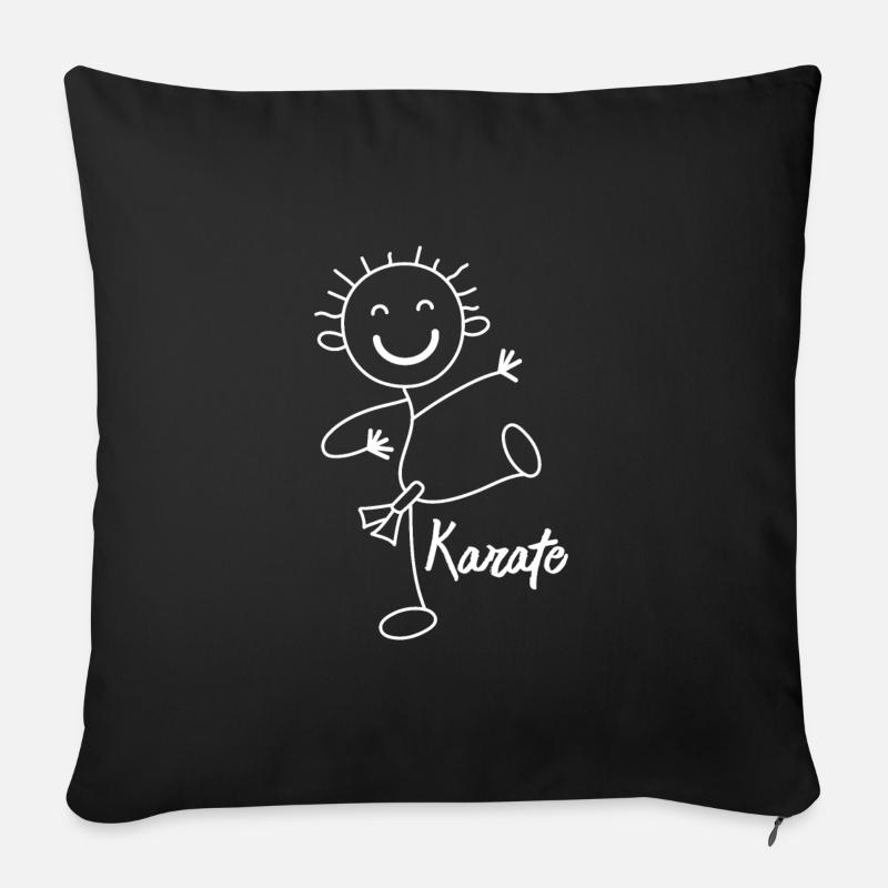 Karate - Sofakissen mit Füllung 45 x 45 cm - Schwarz