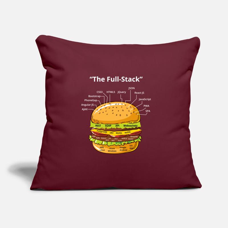 Computer Programmer Coders Software Burger Lovers Sofa pillow with filling 45cm x 45cm
