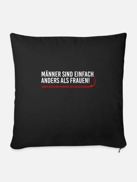 Grammatik Interpunktion Satzzeichen Lehrerin - Sofakissen mit Füllung 45 x 45 cm - Schwarz