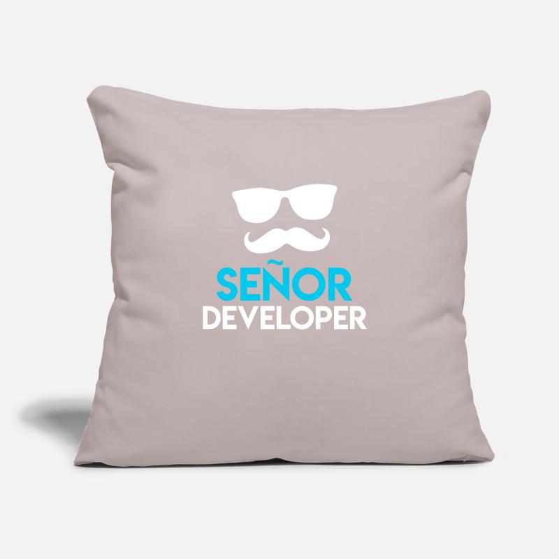 Senor Developer Computer Scientist Nerd Developer Sofa pillow with filling 45cm x 45cm