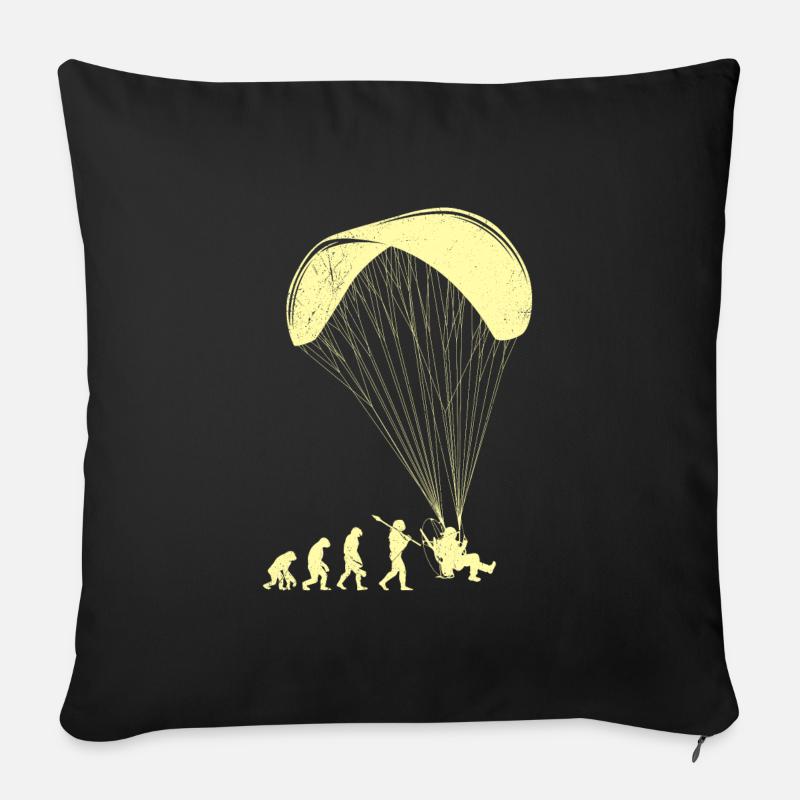 Paramoteur Evolution Singe Homme Parapente - Coussin et housse de 45 x 45 cm - noir