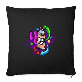 Graffiti Kunst Street Art Hip Hop Graffito - Sofa pillow with filling 45cm x 45cm - black - Front
