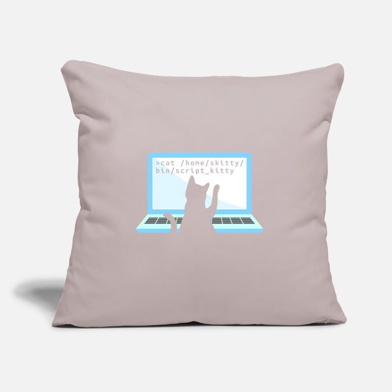 Chat comme codeur codeur propriétaire de chat Coussin et housse de 45 x 45 cm