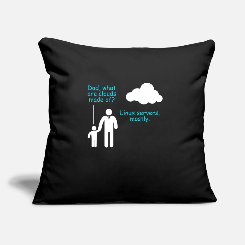 Coder Logiciel Développeur Blague Cloud Linux Server Coussin et housse de 45 x 45 cm