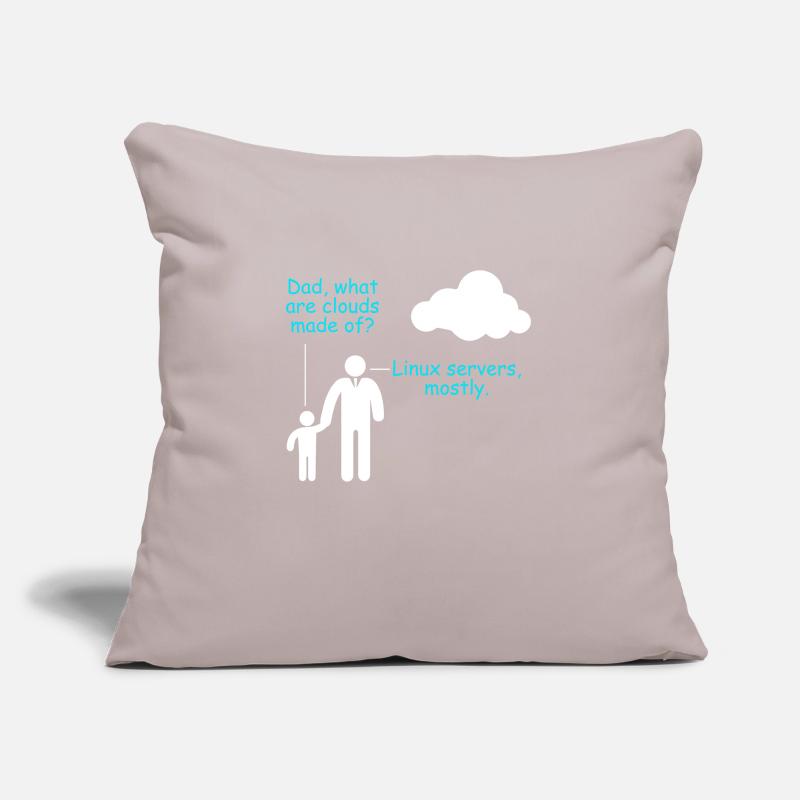 Coder Software Developer Witz Cloud Linux Server Sofa pillow with filling 45cm x 45cm