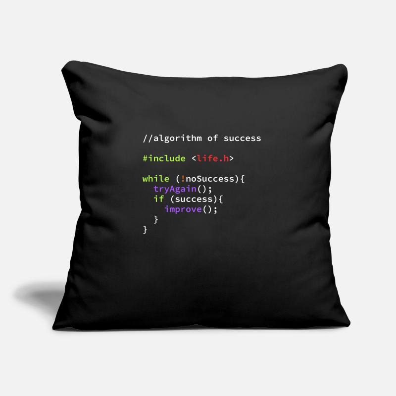 Informaticien codeur Coder Hacker Code Coussin et housse de 45 x 45 cm