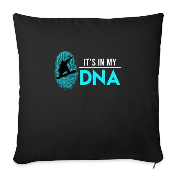 Boarder Snowboarder DNA Saying Snowboard - Sofa pillow with filling 45cm x 45cm - black - Front