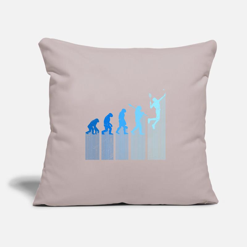 Badminton Player Evolution Monkey Human Development Sofa pillow with filling 45cm x 45cm