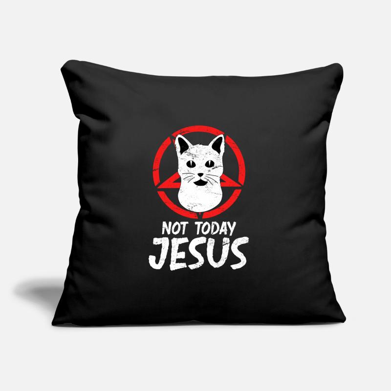 Not today Jesus Devil Cat Satan Antichrist Sofa pillow with filling 45cm x 45cm