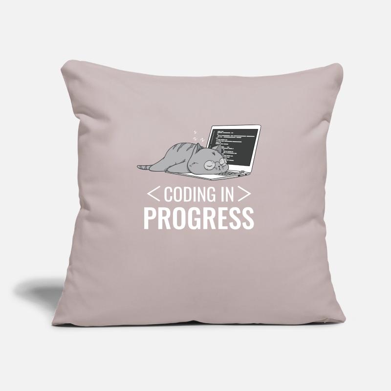 Programmieren Computer Nerd Katze Sofakissen mit Füllung 45 x 45 cm