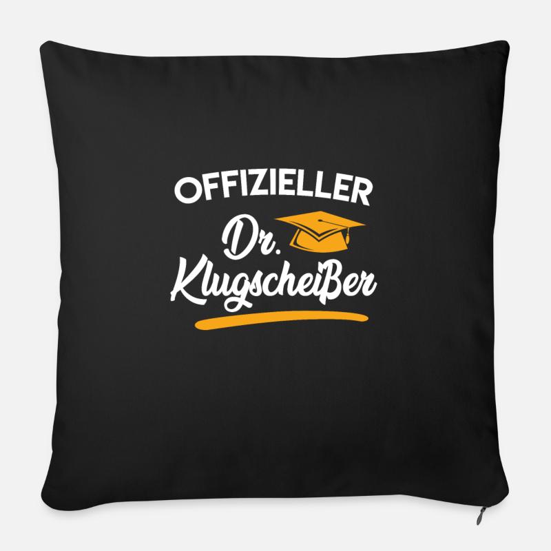 Promotion 2022 Doktortitel phd Dr - Sofakissen mit Füllung 45 x 45 cm - Schwarz