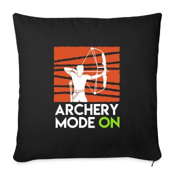 Mode tir à l’arc sur arc à poulies - Coussin et housse de 45 x 45 cm - noir - Devant