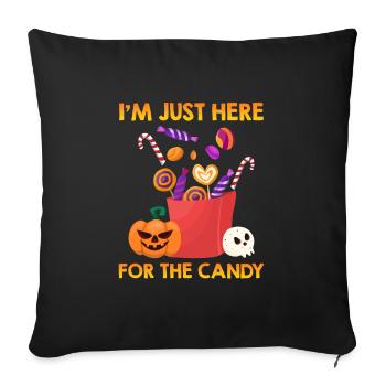 Halloween Decoration Candy Halloween - Sofa pillow with filling 45cm x 45cm - black - Front