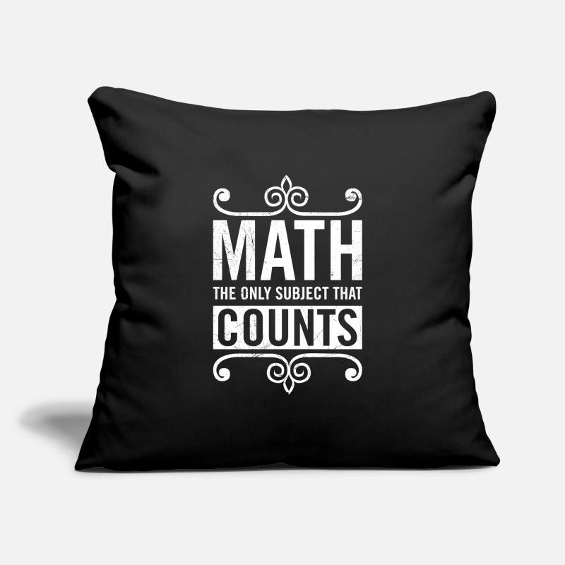 Les mathématiques comptent Professeur de mathématiques Maths Coussin et housse de 45 x 45 cm