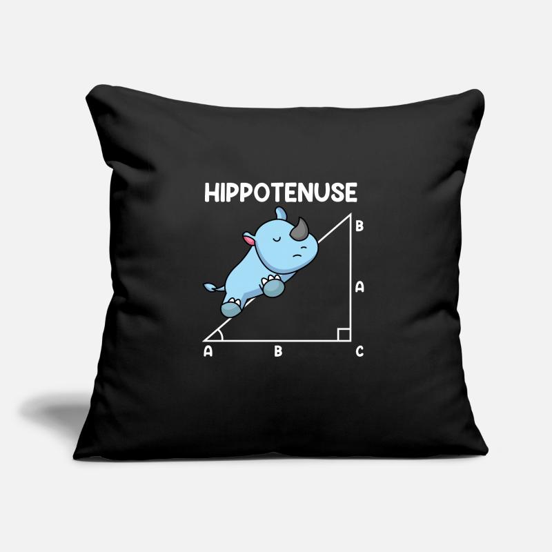 Hypotenuse Hippo Hippotenuse Math Sofa pillow with filling 45cm x 45cm