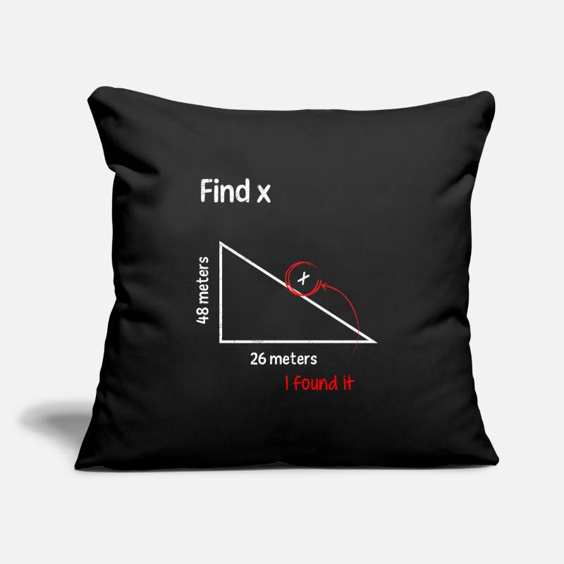 Trouver x Fine X Math Math Professeur Coussin et housse de 45 x 45 cm