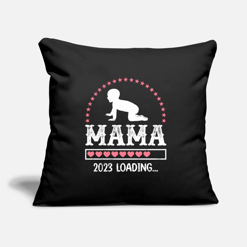 Mama 2023 loading Mutter schwanger Mädchen Mama Sofakissen mit Füllung 45 x 45 cm