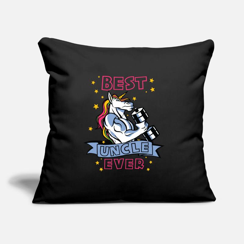 Bester Onkel ever Bodybuilder Onkel Einhorn Onkel Sofakissen mit Füllung 45 x 45 cm