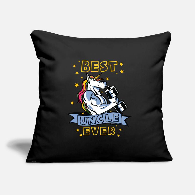 Bester Onkel ever Bodybuilder Onkel Einhorn Onkel Sofakissen mit Füllung 45 x 45 cm