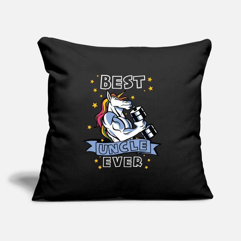 Bester Onkel ever Bodybuilder Onkel Einhorn Onkel Sofakissen mit Füllung 45 x 45 cm