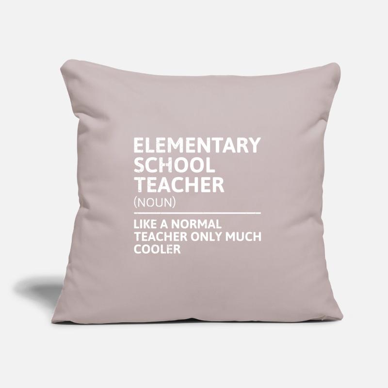 Enseignant d’école primaire comme enseignant normal Enseignant cool Coussin et housse de 45 x 45 cm