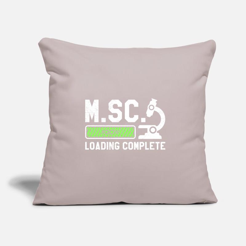 Master of Science Loading Diplôme de Master terminé Coussin et housse de 45 x 45 cm