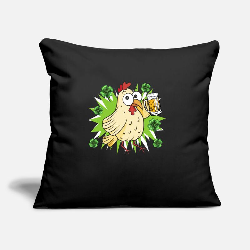 Poulet de la Saint-Patrick Coussin et housse de 45 x 45 cm