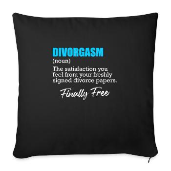 Divorce Party Finally Divorced Divorce - Sofa pillow with filling 45cm x 45cm - black - Front