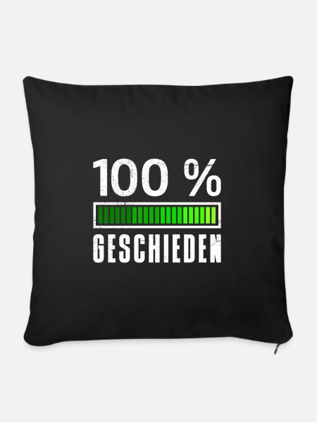 Endlich geschieden Scheidungsparty Scheidung - Sofakissen mit Füllung 45 x 45 cm - Schwarz