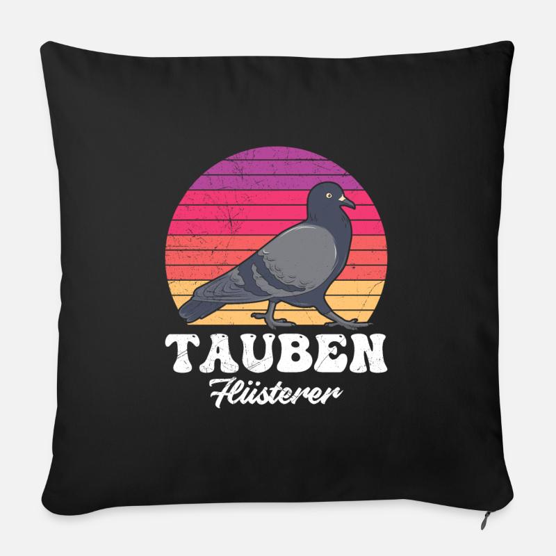 Tauben Flüsterer Taubenzüchter Taubenhalter - Sofakissen mit Füllung 45 x 45 cm - Schwarz