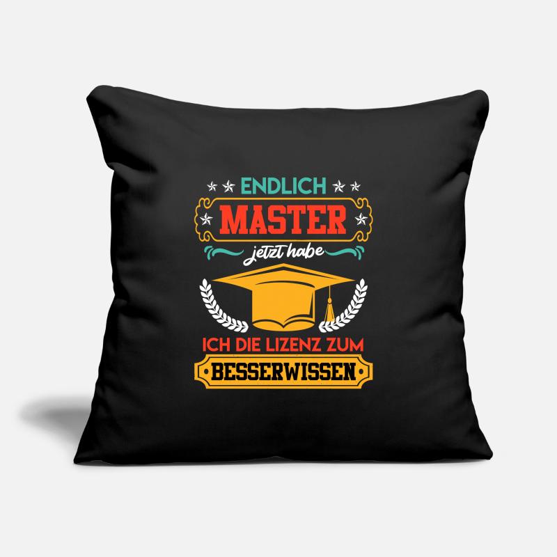 Master Endlich Master Lizenz zum Klugscheissen Sofakissen mit Füllung 45 x 45 cm