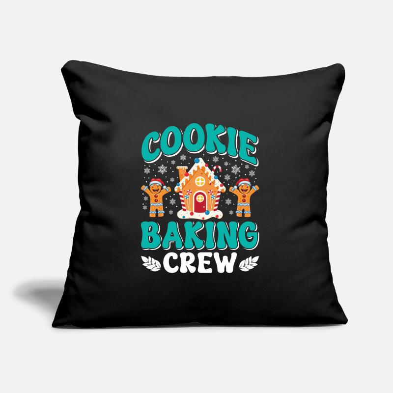 Weihnachtsgebäck Cookie Baking Crew Backfans Sofakissen mit Füllung 45 x 45 cm