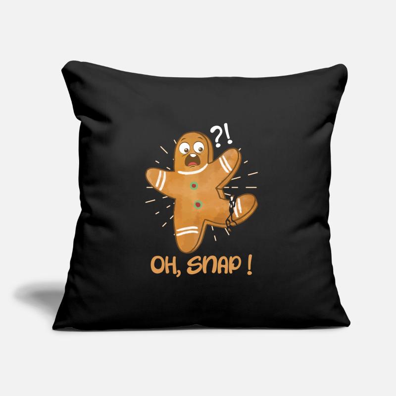 Gingerbread Man Oh crap! Baking Lover Biscuits Sofa pillow with filling 45cm x 45cm