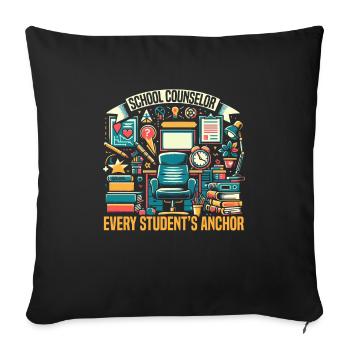 School Counselor Job Work Career Counseling - Sofa pillow with filling 45cm x 45cm - black - Front