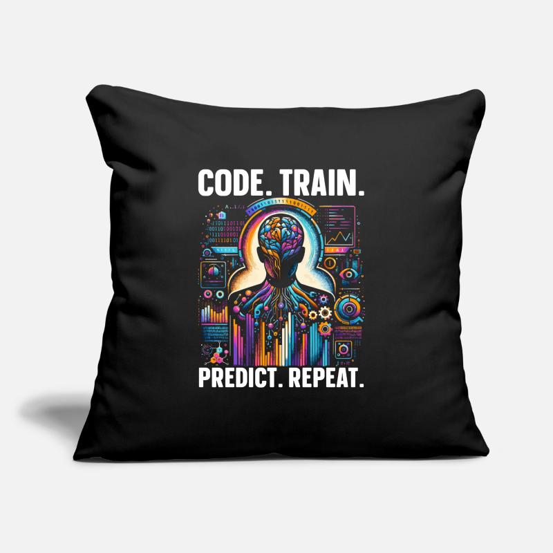 Intelligence artificielle, IA, Machine Learning Coussin et housse de 45 x 45 cm