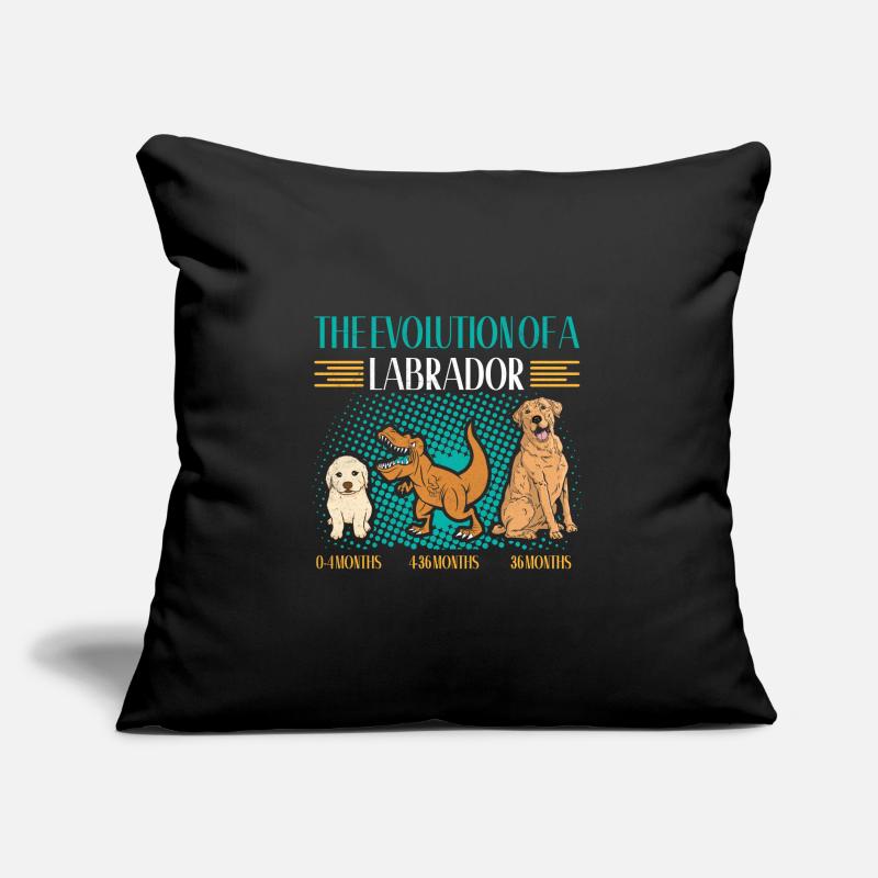 EVOLUTION D’UN PROPRIÉTAIRE DE LABRADOR RETRIEVER Coussin et housse de 45 x 45 cm