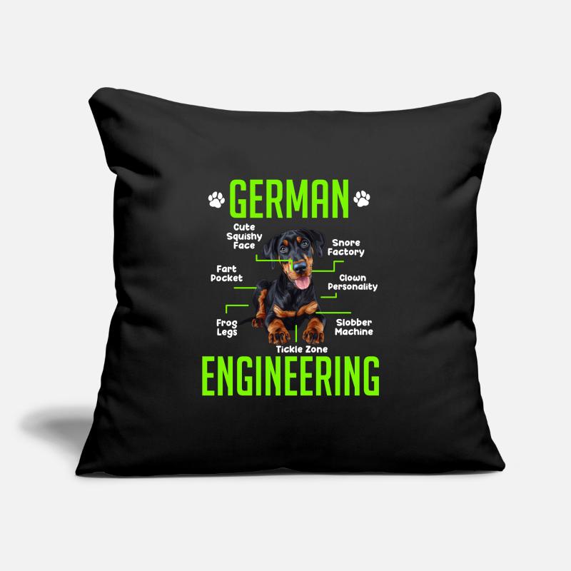 Dobermans GERMAN ENGINEERING Funny Sofa pillow with filling 45cm x 45cm