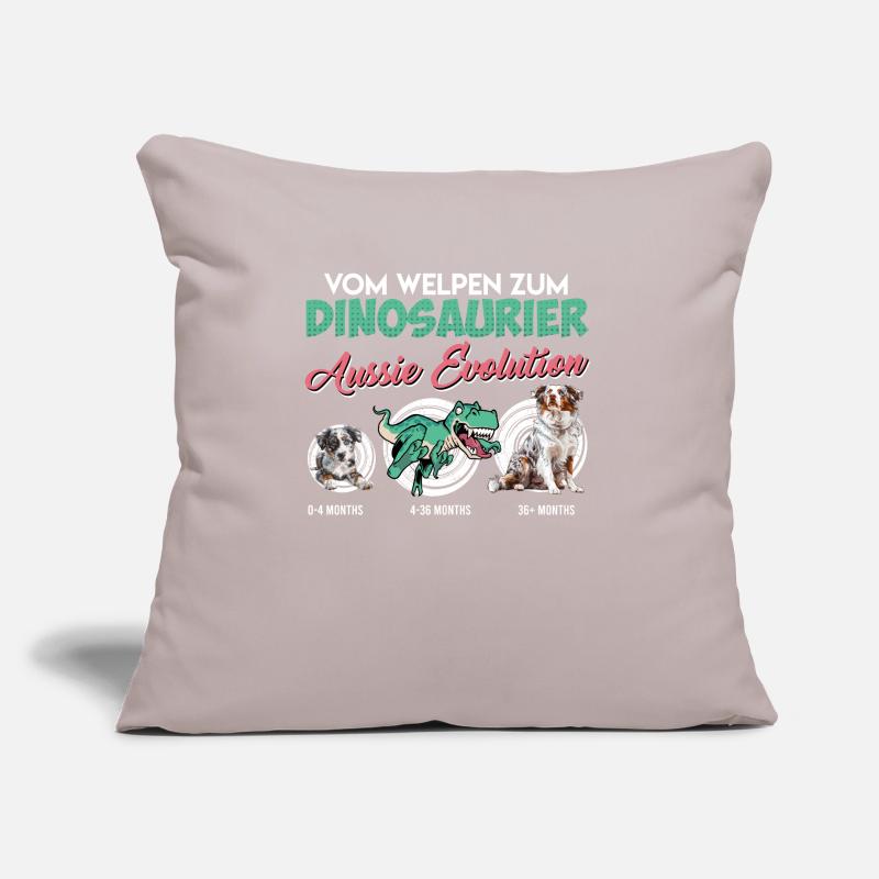 Aussie FROM PUPPY TO DINOSAUR Aussie evolution Sofa pillow with filling 45cm x 45cm