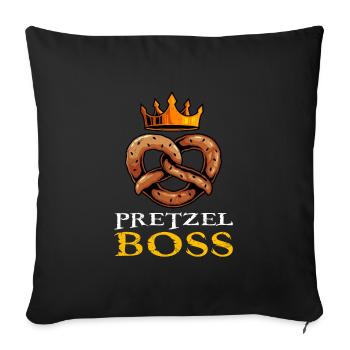 Pretzel Brezel König Bayrisches Brezel - Sofakissen mit Füllung 45 x 45 cm - Schwarz - Vorne