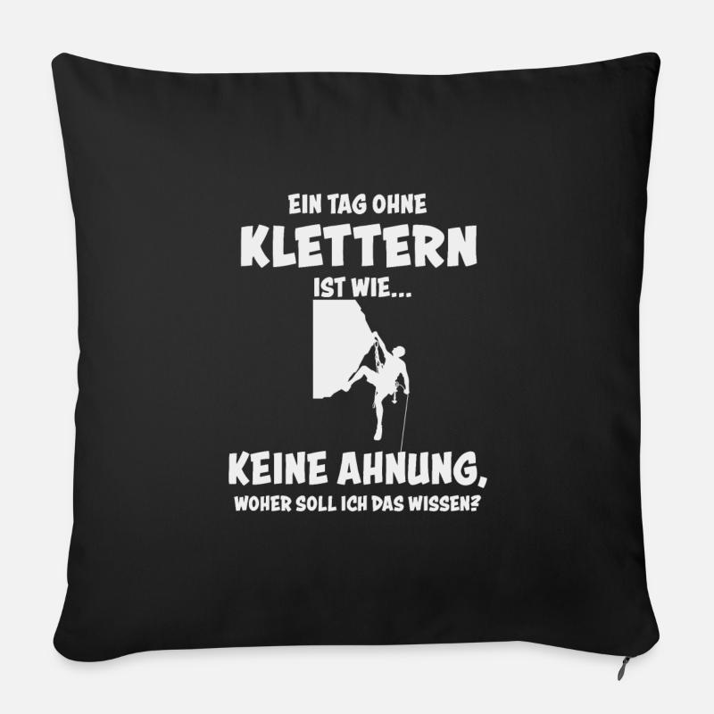 Klettern Kletterer Bouldern Boulderer - Sofakissen mit Füllung 45 x 45 cm - Schwarz